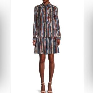 AKRIS PUNTO Mulberry Silk Bow Shift Dress - size 12